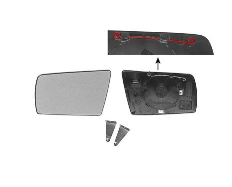 Mirror Glass, outside mirror 3030833 Hagus