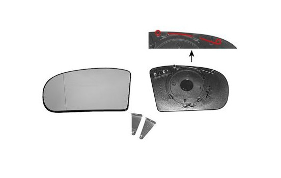 Mirror Glass, outside mirror 3032838 Hagus