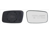 Mirror Glass, outside mirror 338-0005-1 TYC