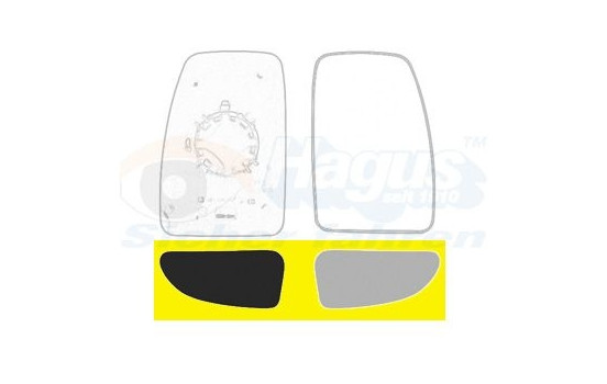 Mirror Glass, outside mirror 3799834 Hagus