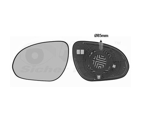 Mirror Glass, outside mirror 8207831 Hagus