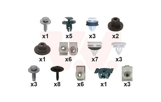 FRONT MUDGUARD MOUNTING KIT 3722796 Van Wezel