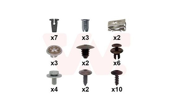 FRONT MUDGUARD MOUNTING KIT 4929796 Van Wezel