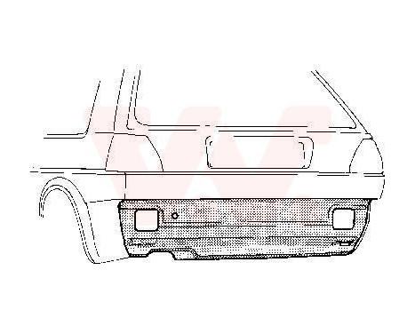 SHEET METAL PART VW GOLF 2 83- PLATE UNDER ACHBUMPER, Image 3