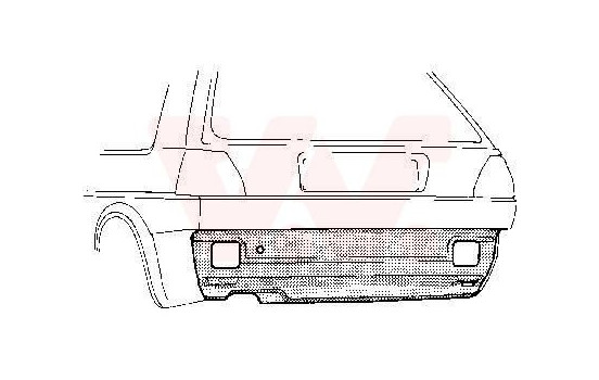 SHEET METAL PART VW GOLF 2 83- PLATE UNDER ACHBUMPER, Image 3