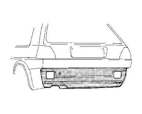 SHEET METAL PART VW GOLF 2 83- PLATE UNDER ACHBUMPER, Image 2
