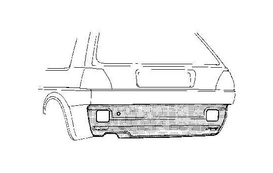 SHEET METAL PART VW GOLF 2 83- PLATE UNDER ACHBUMPER, Image 2