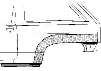 Sheet metal part W Screen Right Rear 3D