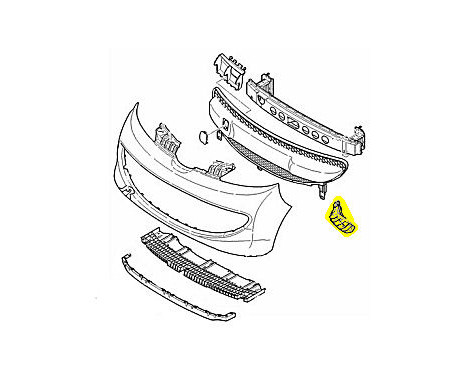 BUMPER SUPPORT Front Right Outer Side