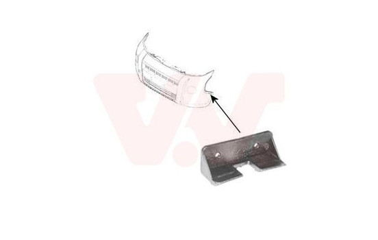 Mount Bracket, bumper 0976567 Van Wezel, Image 2