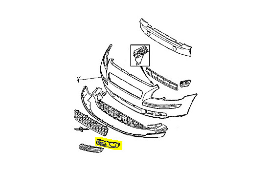 BUMPER GRILL UNDER Left