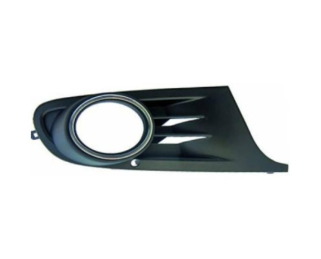 BUMPER GRILL UNDER RIGHT with FOG LIGHT HOLE BLACK / Chrome