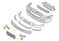 BUMPER GRILL UNDER Right