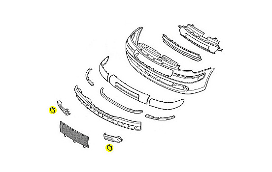 BUMPER GRILL UNDER Right