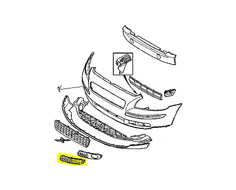 BUMPER GRILL UNDER Right
