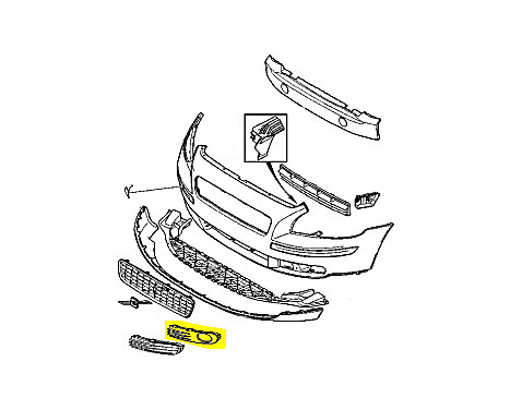 BUMPER GRILL UNDER Right