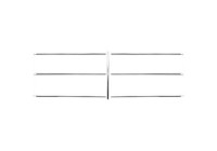 Decorative/protective strip set, radiator grille