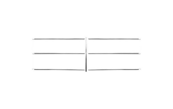 Decorative/protective strip set, radiator grille