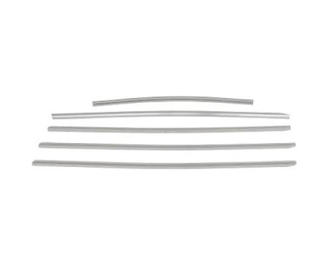 Decorative/protective strip set, radiator grille