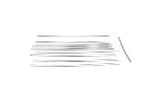 Decorative/protective strip set, radiator grille