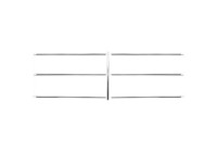 Decorative/protective strip set, radiator grille