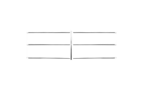 Decorative/protective strip set, radiator grille