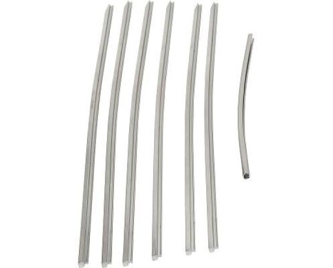 Decorative/protective strip set, radiator grille