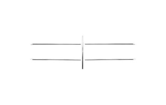 Decorative/protective strip set, radiator grille