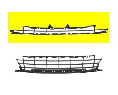 FRONT BUMPER GRILLE + SPORT Above Black