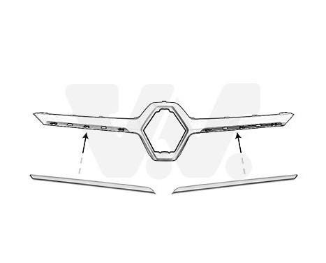 Trim/Protective Strip Set, radiator grille