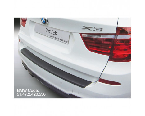 ABS Rear bumper protector BMW X3 F25 2014- 'M-Sport' Black, Image 2
