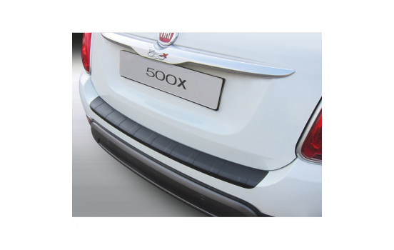 ABS Rear bumper protector Fiat 500X 2 / 2015- Black 'Ribbed'