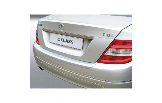 ABS Rear bumper protector Mercedes-Benz C-Class W204 Sedan 2007- Silver