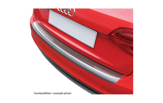 ABS Rear bumper protector Opel Corsa E 3/5 doors 12 / 2014- 'Brushed Alu' Look 'Ribbed'