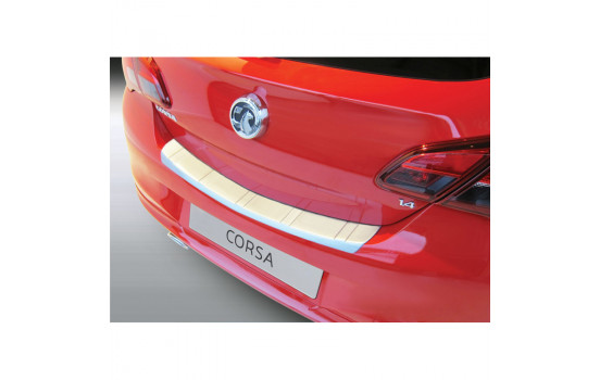 ABS Rear bumper protector Opel Corsa E 3/5 doors 12 / 2014- Black 'Ribbed'