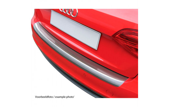 ABS Rear bumper protector Opel Karl 7 / 2015- 'Ribbed' 'Brushed Alu' Look