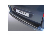 ABS Rear bumper protector Peugeot Partner 2008- (for painted bumpers) Black