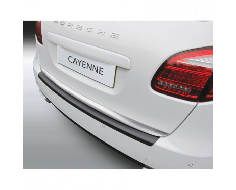 ABS Rear bumper protector Porsche Cayenne 5 / 2010- 'Ribbed' Black