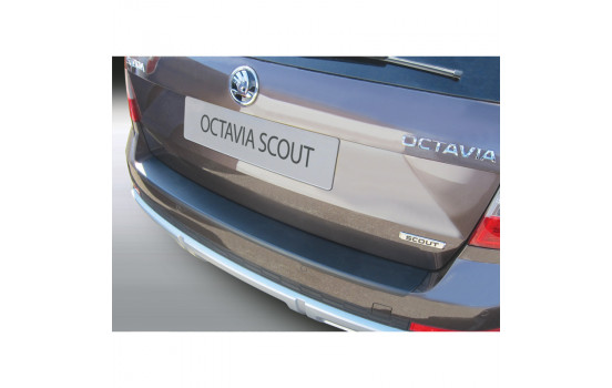 ABS Rear bumper protector Skoda Octavia Scout Kombi 6 / 2013- Black