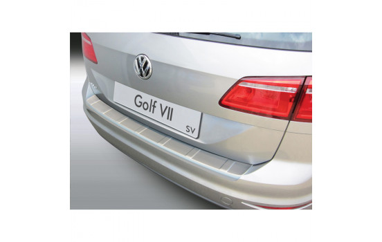 ABS Rear bumper protector Volkswagen Golf VII Sportsvan 5 / 2014- 'Ribbed' 'Brushed Alu' Look