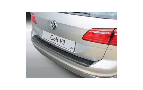 ABS Rear bumper protector Volkswagen Golf VII Sportsvan 5 / 2014- 'Ribbed' Black