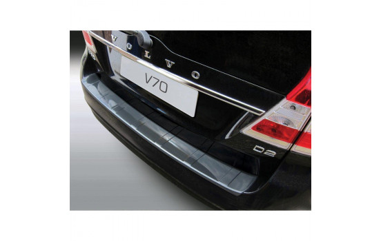 ABS Rear bumper protector Volvo V70 6 / 2013- (excl. XC70) 'Ribbed' Carbon look