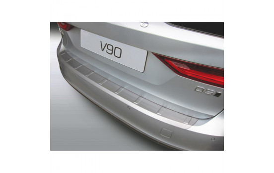 ABS Rear bumper protector Volvo V90 9 / 2016- 'Brushed Alu' Look 'Ribbed'