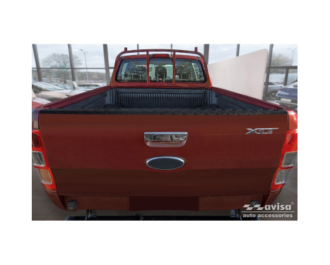 Aluminum Pickup Tailgate Trim Molding Fits Ford Ranger 2011-2022 - Black, Image 2