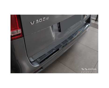 Avisa Black Stainless Steel Rear Bumper Protector suitable for Mercedes Vito III & V-Class (W447) 2014-