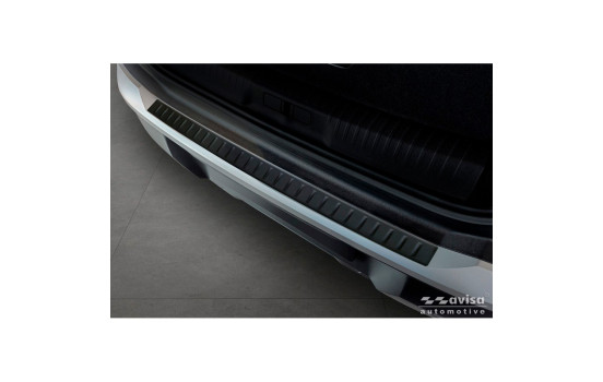 Avisa Matte Black Stainless Steel Rear Bumper Protector suitable for Peugeot 5008 III 2024- 'Ribs'