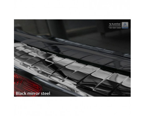 Black-Chrome Rear bumper protector suitable for Audi Q5 2008-2012 'Ribs', Image 5
