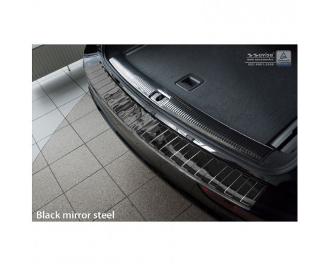 Black-Chrome Rear bumper protector suitable for Audi Q5 2008-2012 'Ribs', Image 2