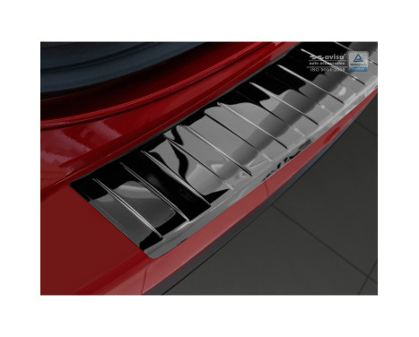 Black-Chrome Stainless Steel Bumper Protector Fits Mazda CX-5 II 2017- 'Ribs', Image 4