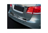 Black-Chrome Stainless Steel Bumper Protector Fits Mercedes E-Class W212 Kombi 2013-2016 'Ribs'